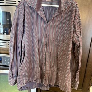 Striped Button-Up Shirt